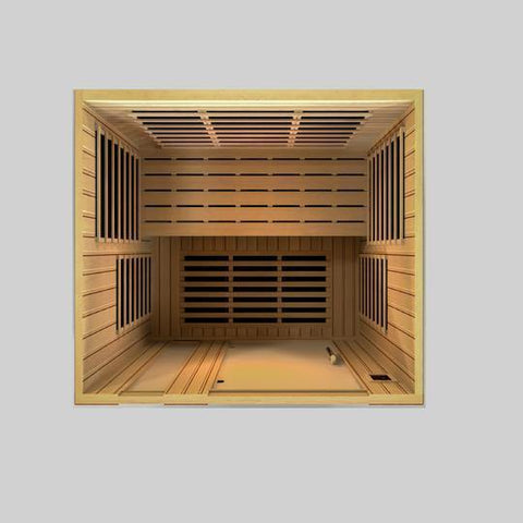 Golden Designs Dynamic "Lugano" 3-person Low EMF Far Infrared Sauna DYN-6336-01 - Houux