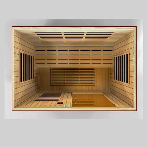Golden Designs Dynamic "Grande Madrid" 4-Person Low EMF Far Infrared Sauna DYN-6410-01 - Houux