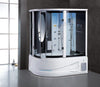 Image of Maya Bath Siena Steam Shower, White - Right 67" x 51" x 88" - Houux