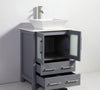 Image of Legion Furniture 24" Dark Grey Solid Wood Sink Vanity With Mirror WA7824DG