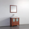 Image of Legion Furniture 30" Cherry Solid Wood Sink Vanity With Mirror WA7830C
