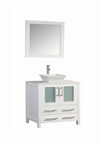Legion Furniture 36" White Solid Wood Sink Vanity With Mirror WA7836W