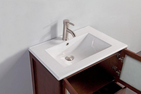 Legion Furniture 24" Cherry Solid Wood Sink Vanity With Mirror WA7924C