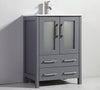 Image of Legion Furniture 24" Dark Gray Solid Wood Sink Vanity With Mirror WA7924DG