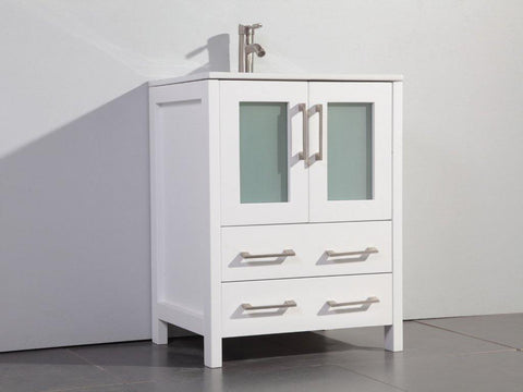 Legion Furniture 24" White Solid Wood Sink Vanity With Mirror WA7924W