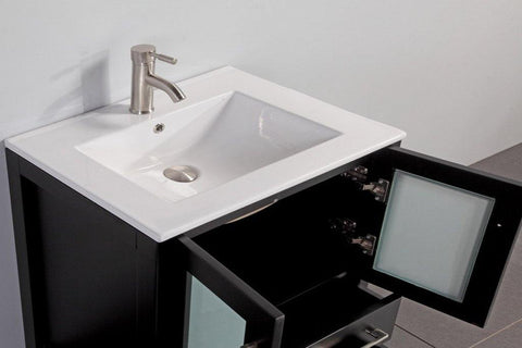 Legion Furniture 36" Espresso Solid Wood Sink Vanity With Mirror WA7936E