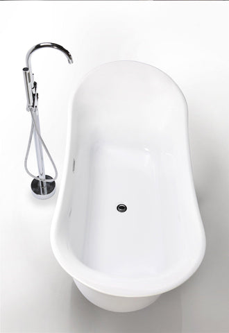 Legion Furniture 67" White Acrylic Tub, No Faucet WE6805