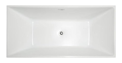 Legion Furniture 67" White Acrylic Tub, No Faucet WE6821 - Houux
