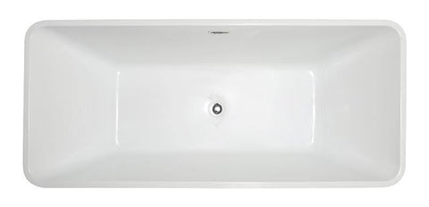 Legion Furniture 67" White Acrylic Tub, No Faucet WE6840