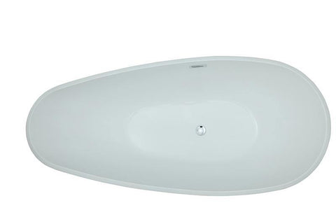 Legion Furniture 75" White Acrylic Tub, No Faucet WE6848
