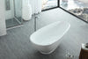 Image of Legion Furniture 75" White Acrylic Tub, No Faucet WE6848