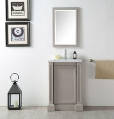 Legion Furniture WH7124-WG 24" Wood Sink Vanity With Ceramic Top, No Faucet