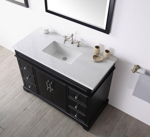 Legion Furniture WH7748-E 48" Wood Sink Vanity With Ceramic Top, No Faucet