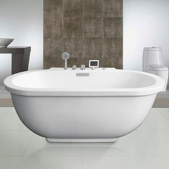 ARIEL Freestanding Whirlpool Bathtub - Platinum AM128JDCLZ
