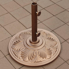 50-lb Art Deco Aluminum Umbrella Base in Bronze