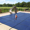 Image of 18-Year Mesh In-Ground Pool Safety Cover w/ Step Section - Blue - Houux