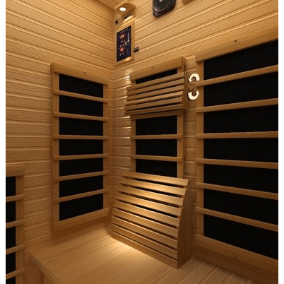 JNH Lifestyles Joyous 2 Person Sauna Hemlock Wood Carbon Fiber Infrared - Houux