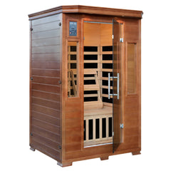 Majestic 2-Person Hemlock Premium Infrared Sauna w/ 6 Carbon Heaters