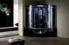 Image of Maya Bath Valencia Steam Shower, Black 64" x 64" x 88" - Houux