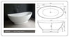 Image of Legion Furniture WJ8620-W 70.7" White Matt Solid Surface Tub, No Faucet - Houux