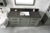 Image of Legion Furniture WLF2160S-PG 60" Pewter Green Finish Single Sink Vanity Cabinet With Blue Lime Stone Top - Houux