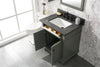 Image of Legion Furniture WLF2230-PG 30" Pewter Green Finish Sink Vanity Cabinet With Blue Lime Stone Top - Houux
