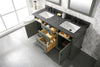 Image of Legion Furniture WLF2260D-PG 60" Pewter Green Finish Double Sink Vanity Cabinet With Blue Lime Stone Top - Houux