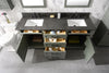 Image of Legion Furniture WLF2272-PG 72" Pewter Green Double Single Sink Vanity Cabinet With Blue Lime Stone Top - Houux