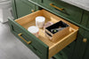 Image of Legion Furniture WLF2272-VG 72" Vogue Green Double Single Sink Vanity Cabinet With Carrara White Top - Houux