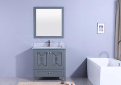 Legion Furniture WT7436-GG Sink Vanity With Mirror, Without Faucet - Houux