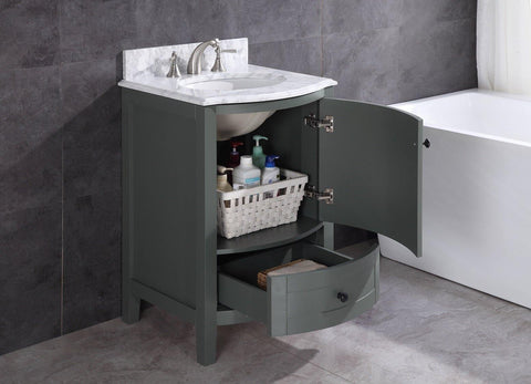 Legion Furniture WT9309-24-PG-PVC 24" Pewter Green Bathroom Vanity, PVC - Houux