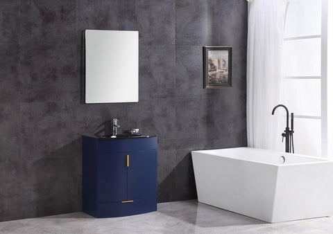 Legion Furniture WTM8130-30-B-PVC 30" Blue Bathroom Vanity, PVC - Houux