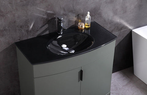 Legion Furniture WTM8130-36-PG-PVC 36" Pewter Green Bathroom Vanity, PVC - Houux