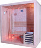 Image of Sunray Westlake Luxury Traditional Steam Sauna 3 Person Cultured Stone Interior 71"x42"x75" 300LX - Houux