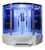 Image of Mesa 608P Steam Shower 63" x 63" x 85" Blue Glass - Houux