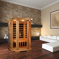 Golden Designs 2 Person Low EMF Far Infrared Sauna GDI-6272-01 - Houux