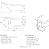 Image of Cambridge Plumbing Clawfoot Acrylic Slipper Freestanding Bathtub 61" X 30" AST61 - Houux