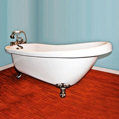 Cambridge Plumbing Clawfoot Freestanding Acrylic Slipper Bathtub 67