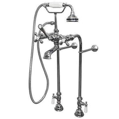 Cambridge Plumbing Clawfoot Tub Freestanding British Telephone Faucet & Hand Held Shower Combo CAM398463 - Houux