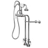 Image of Cambridge Plumbing Clawfoot Tub Freestanding English Telephone Gooseneck Faucet & Hand Held Shower Combo CAM398684 - Houux
