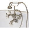 Image of Cambridge Plumbing Clawfoot Tub Faucet - British Telephone w/ Hand Held Shower CAM463W - Houux