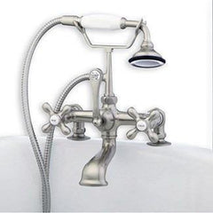 Cambridge Plumbing Clawfoot Tub Deck Mount Brass Faucet w/ Hand Held Shower CAM463-2