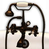 Image of Cambridge Plumbing Clawfoot Tub Deck Mount Brass Faucet w/ Hand Held Shower CAM463-2 - Houux