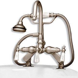 Cambridge Plumbing Clawfoot Tub Porcelain Lever Faucet - English Telephone CAM684D - Houux