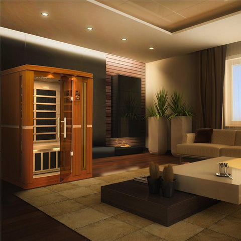 Golden Designs "Vittoria" 2-Person Low EMF Far Infrared Sauna DYN-6220-01 - Houux