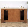 Image of Legion Furniture Bathroom Double Sink Vanity Mahogany Brown 60.5" LF18 - Houux