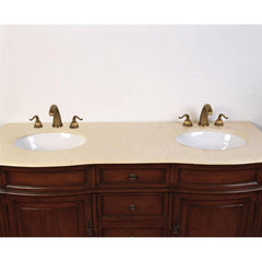 Legion Furniture Bathroom Double Sink Vanity Mahogany Brown 60.5