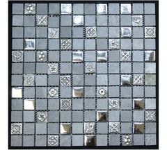 Legion Furniture Mix Tile MS-MIXED06 Tempered Glass & Stone