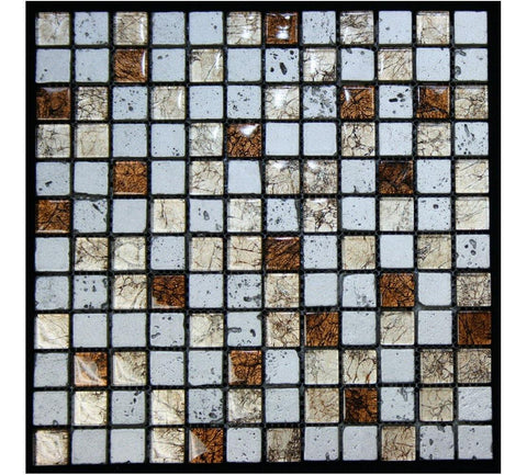 Legion Furniture Mix Tile MS-MIXED09 Tempered Glass and Stone