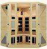 Image of JNH Lifestyles Ensi Corner Design Hemlock Wood Zero-EMF Carbon Fiber Far Infrared Sauna - Houux